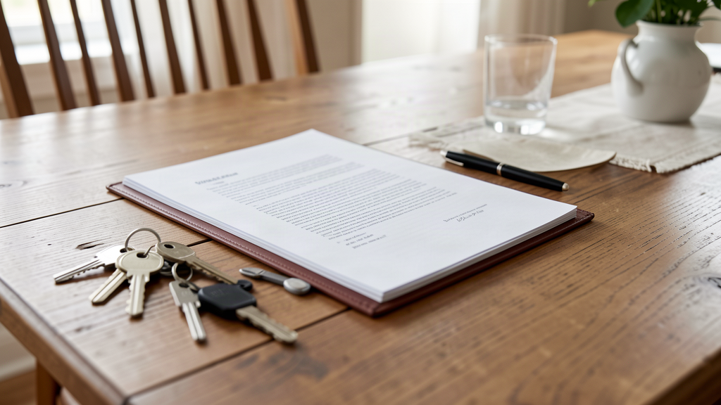 Family documents folder and house keys